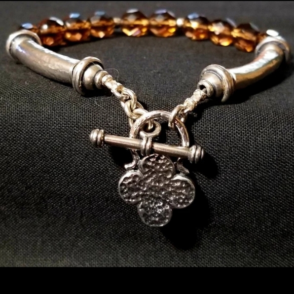 Rare Silpada Sterling Silver & Topaz Bracelet - Picture 9 of 10